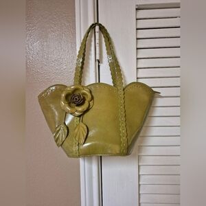 Olive Green Floral Women's Bag